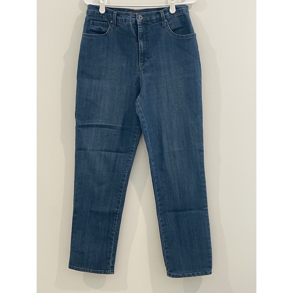 0010 GLORIA VANDERBUILT Amanda Average Jeans Womens Sz12 Indigo Denim, Sri Lanka